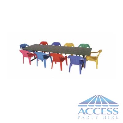 Table Chairs Kids on Table  Tables   Equipment   Sydney Party Hire  Hire Kids Table  Chair