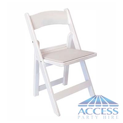 Wedding Chair White Folding Chair with padded seat