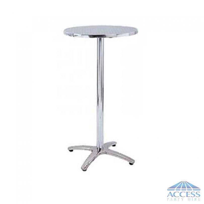 Bar Tables polished aluminium finish